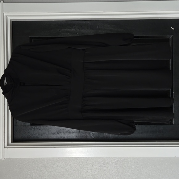 Source Unknown Dresses & Skirts - Black Mockneck Long Sleeve Cut Out Fit And Flare Dress XL